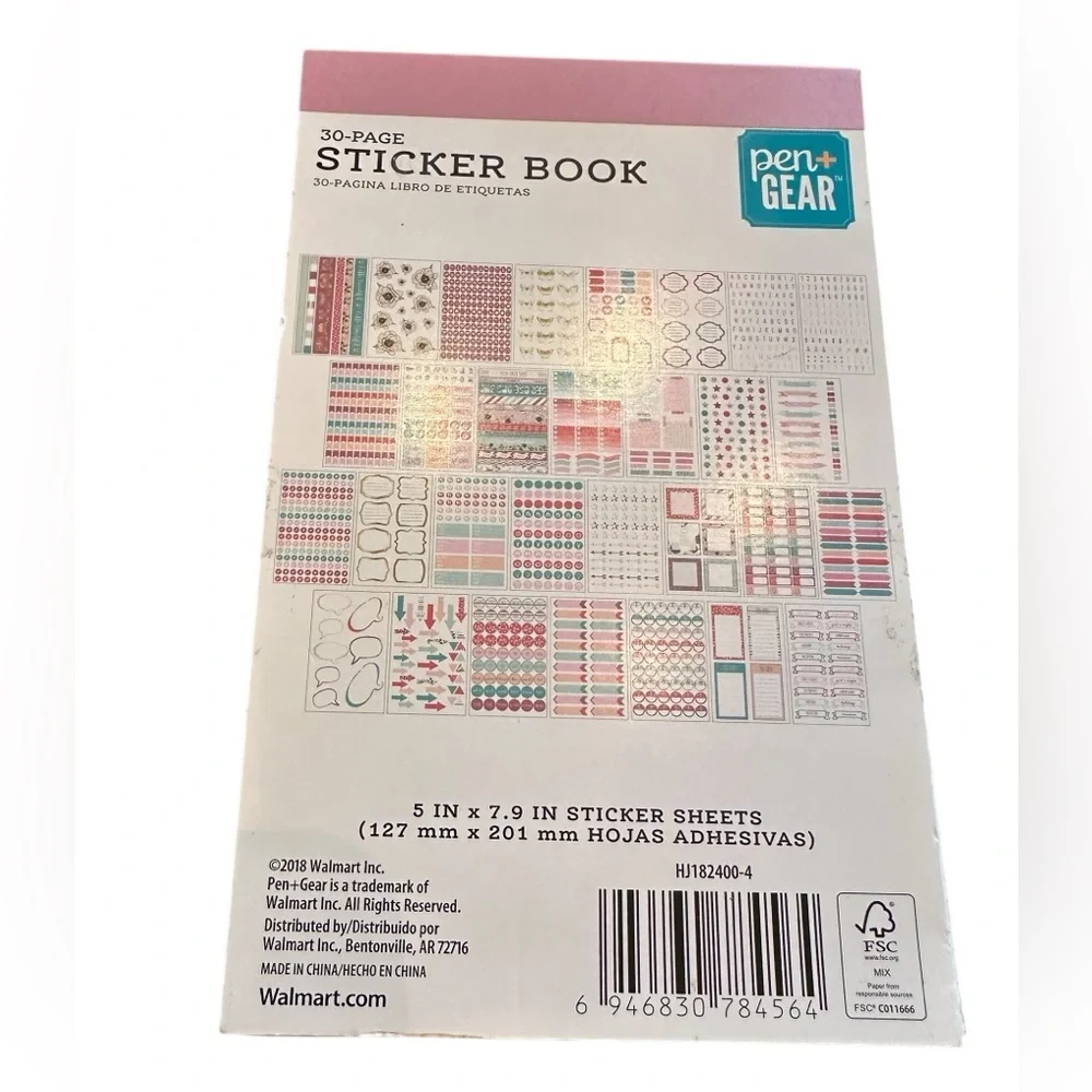 4/$20!! Pen+Gear 20 Page Planner Sticker Book